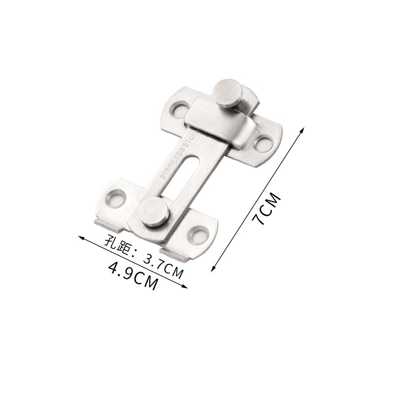 2-inch, 3-inch, and 4-inch black and silver door latches