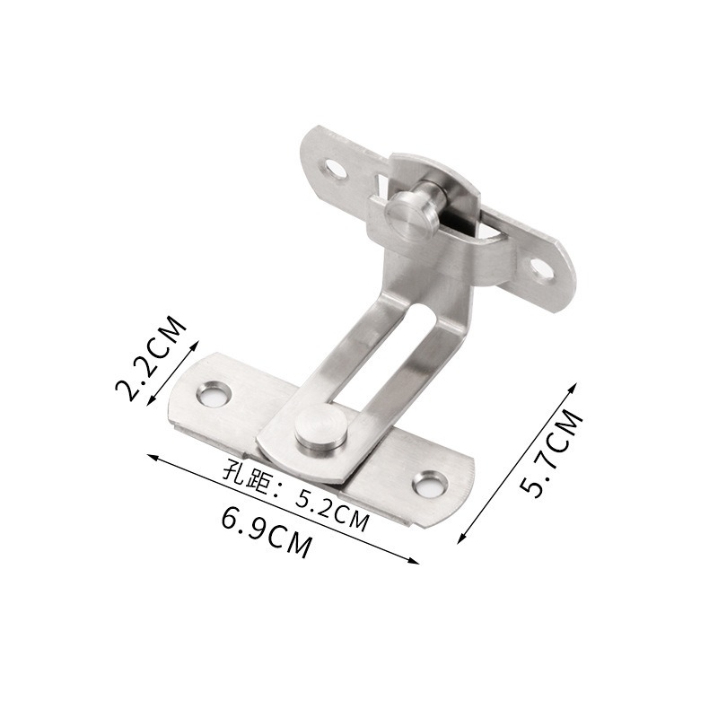 2-inch, 3-inch, and 4-inch black and silver door latches