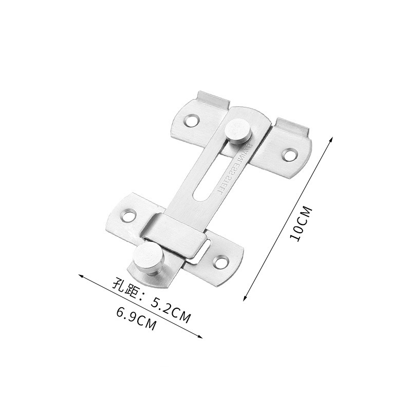2-inch, 3-inch, and 4-inch black and silver door latches