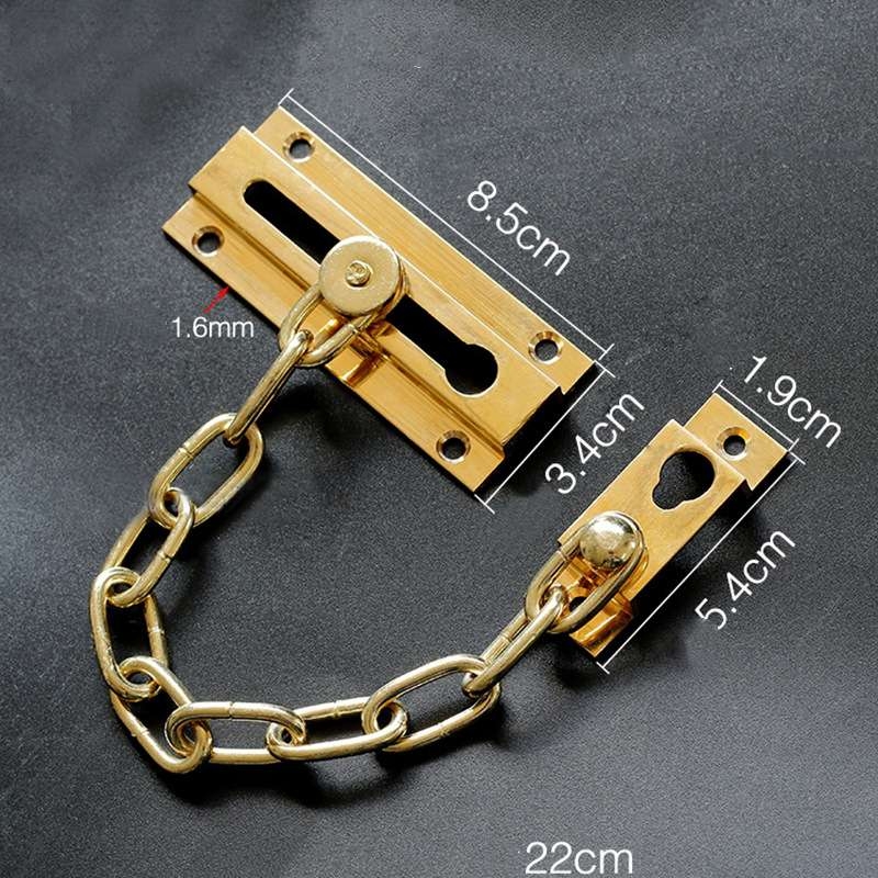 Brass security door chain