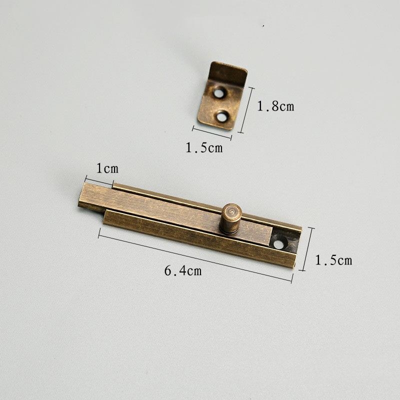 Brass 2-inch, 2.5-inch and 3-inch security door latch