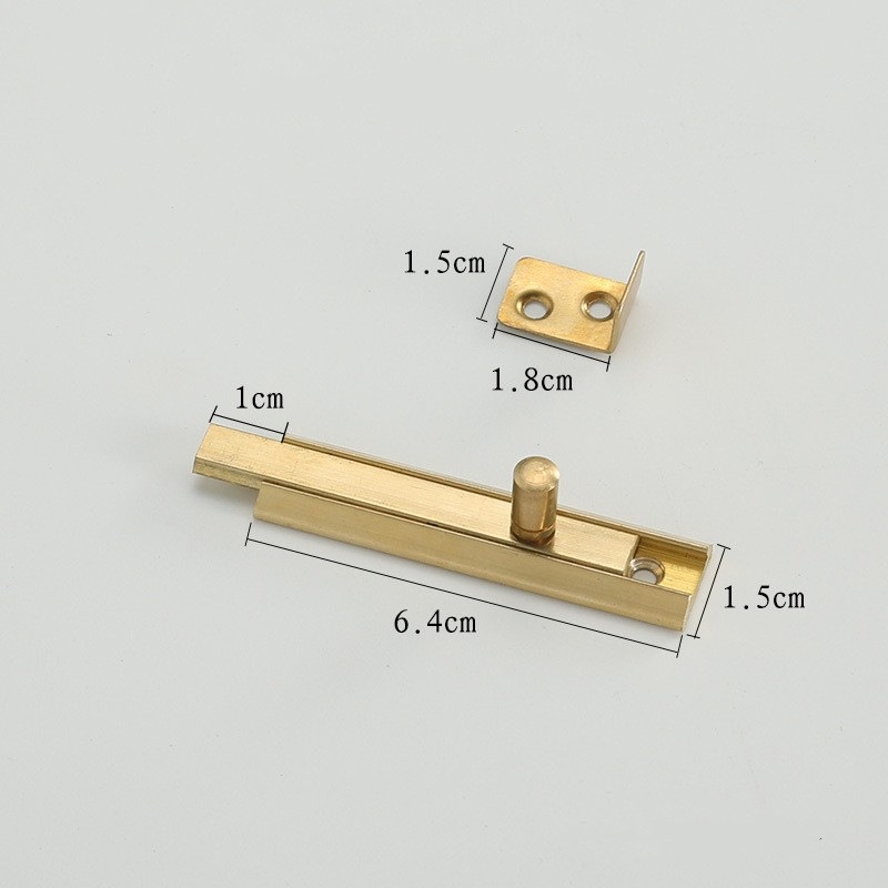Brass 2-inch, 2.5-inch and 3-inch security door latch