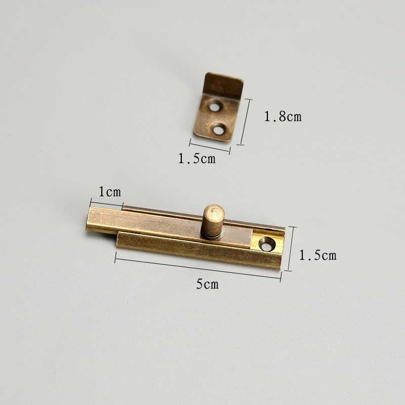 Brass 2-inch, 2.5-inch and 3-inch security door latch