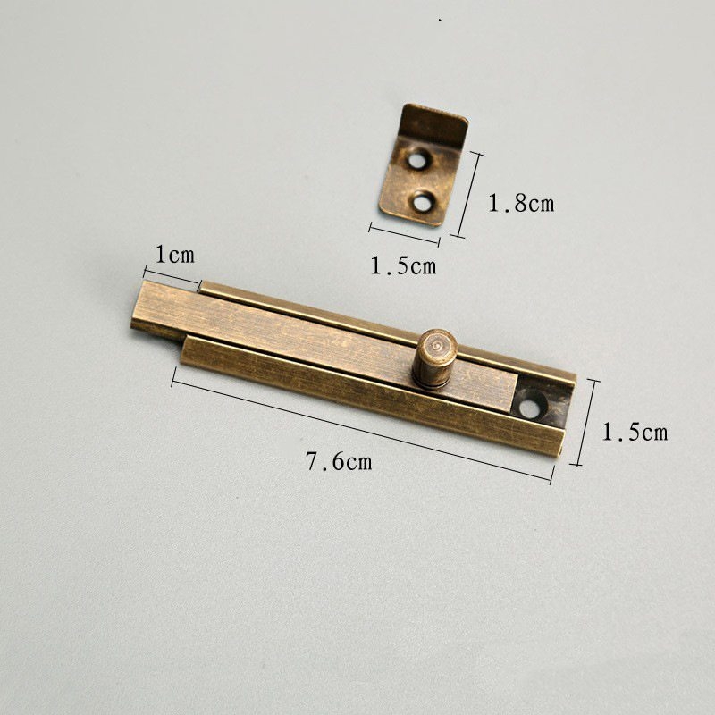 Brass 2-inch, 2.5-inch and 3-inch security door latch