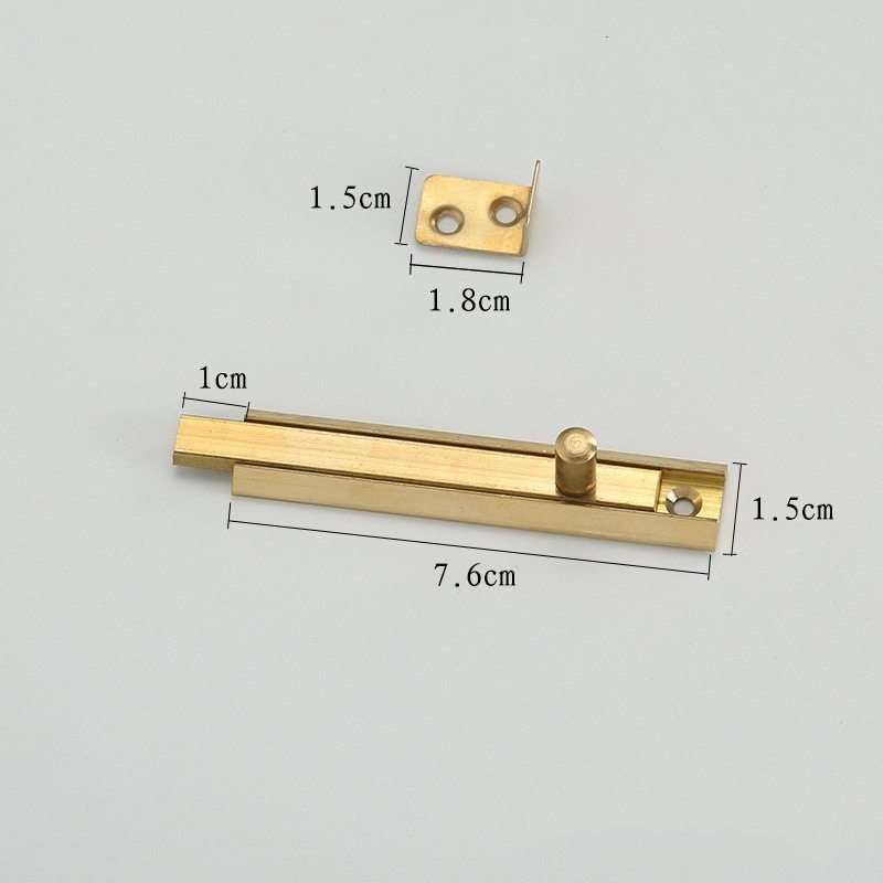 Brass 2-inch, 2.5-inch and 3-inch security door latch