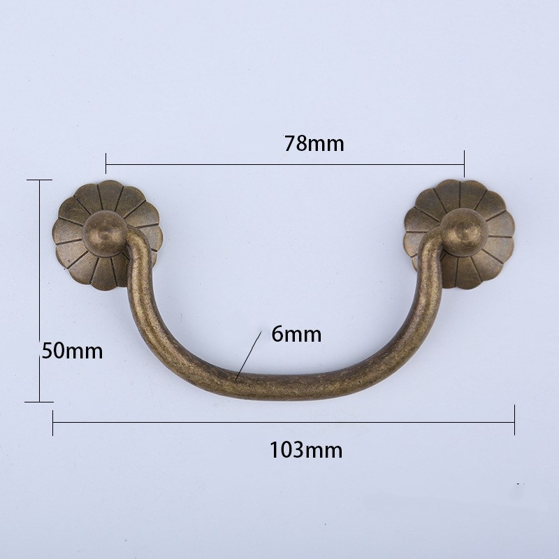 Antique double-hole kitchen cabinet drawer handles