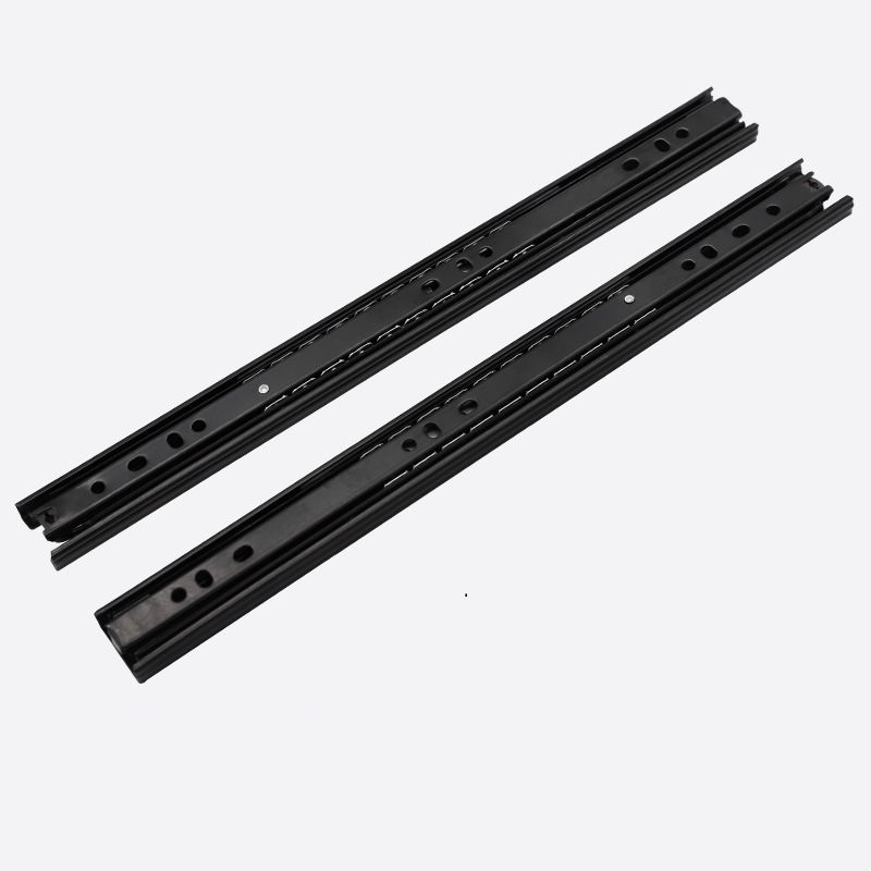 8-inch to 16-inch 35mm wide black steel slide rails