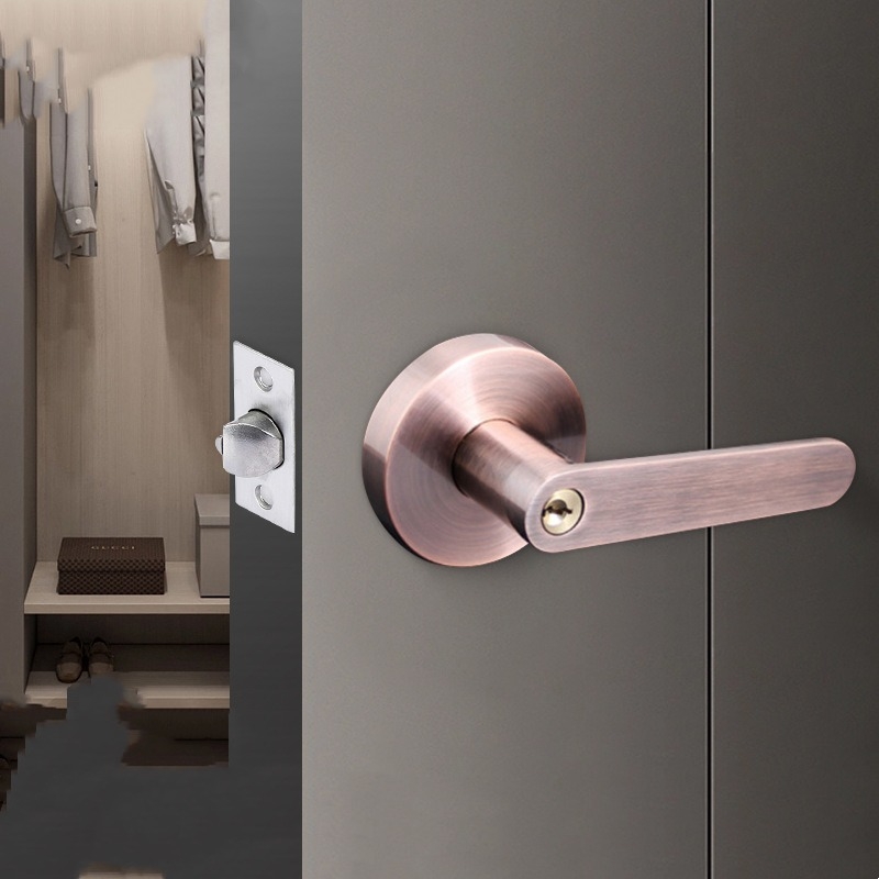 Three-bar aluminum alloy round handle lock