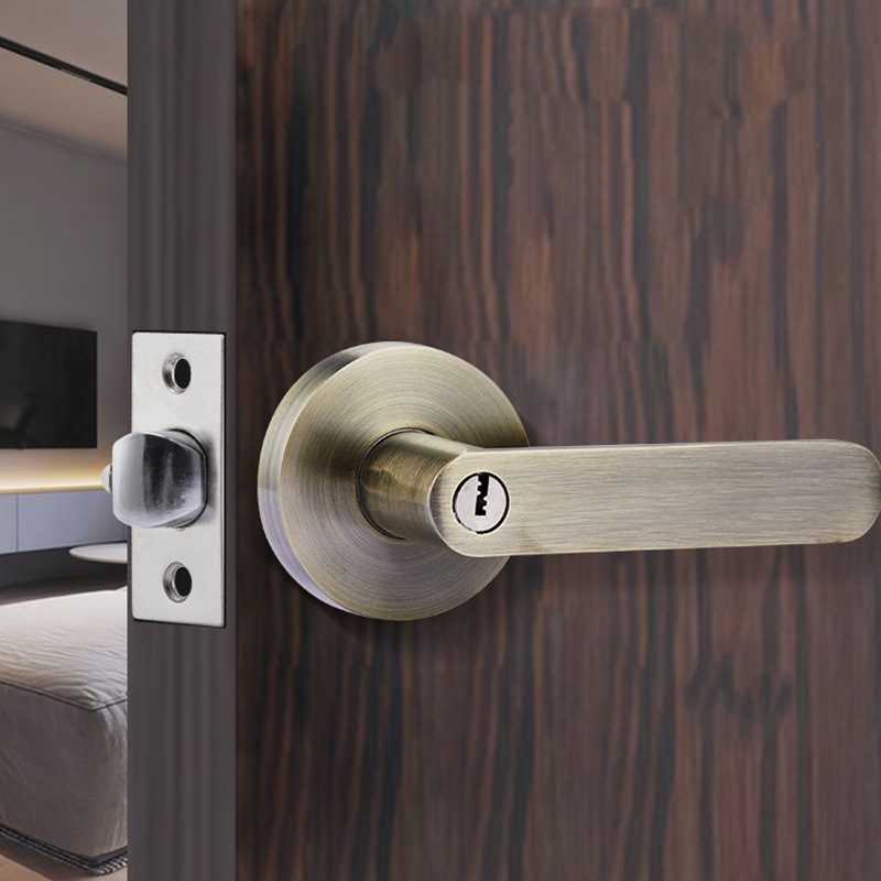 Three-bar aluminum alloy round handle lock