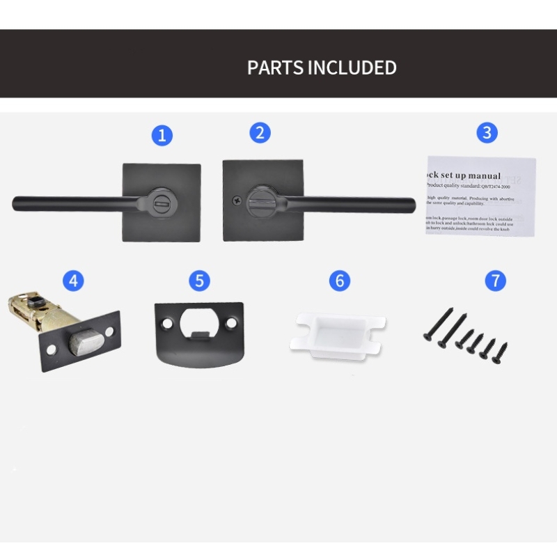 Heavy-duty zinc alloy three-bar lever lock