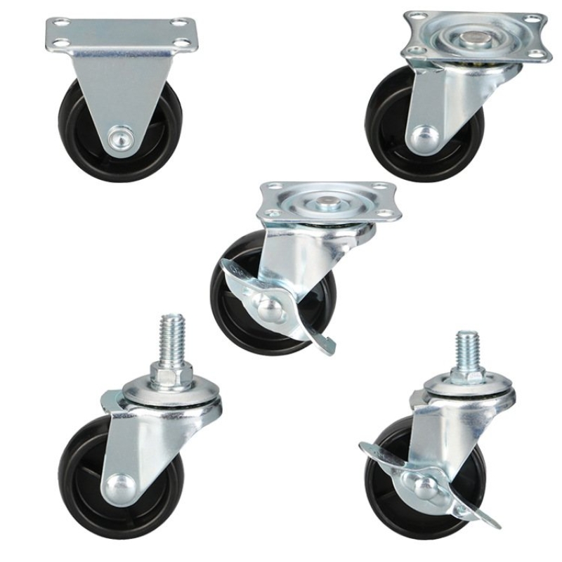 1.5-inch, 2-inch, 2.5-inch and 3-inch Black PP Furniture casters