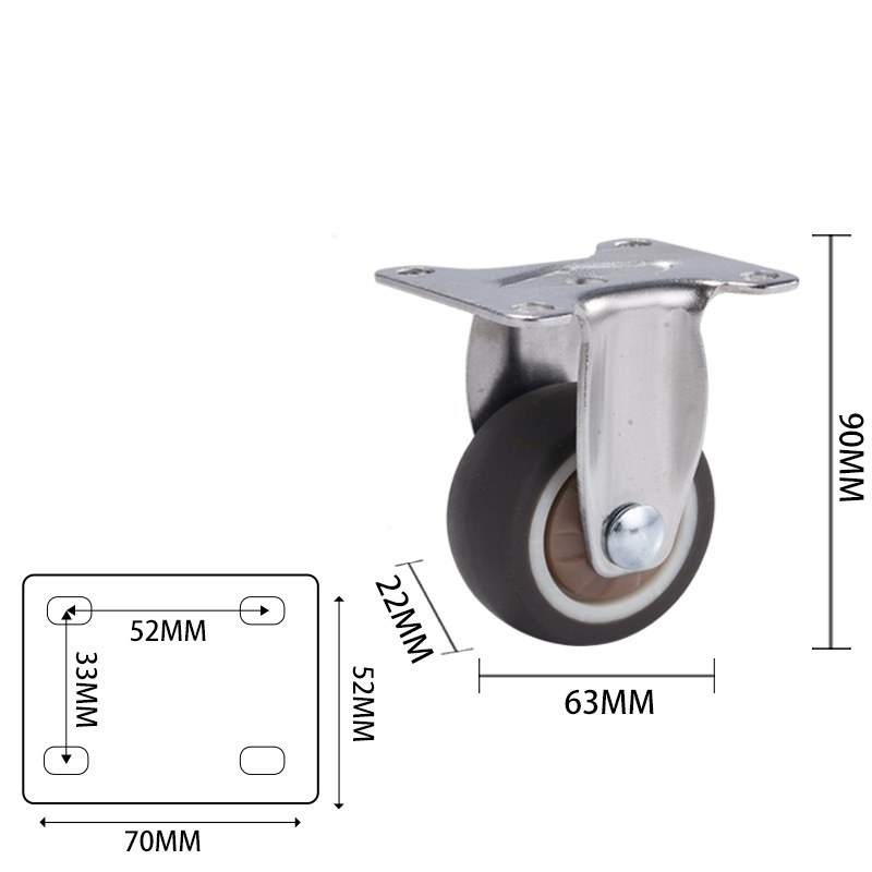 1-inch, 1.25-inch, 1.5-inch, 2-inch, 2.5-inch and 3-inch TPR Mute wheels