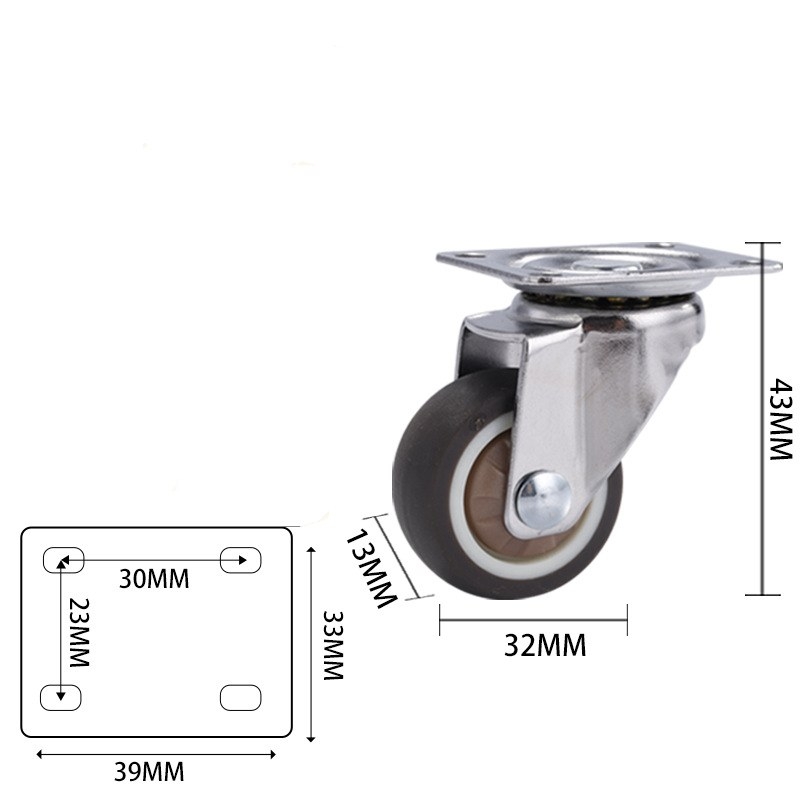 1-inch, 1.25-inch, 1.5-inch, 2-inch, 2.5-inch and 3-inch TPR Mute wheels