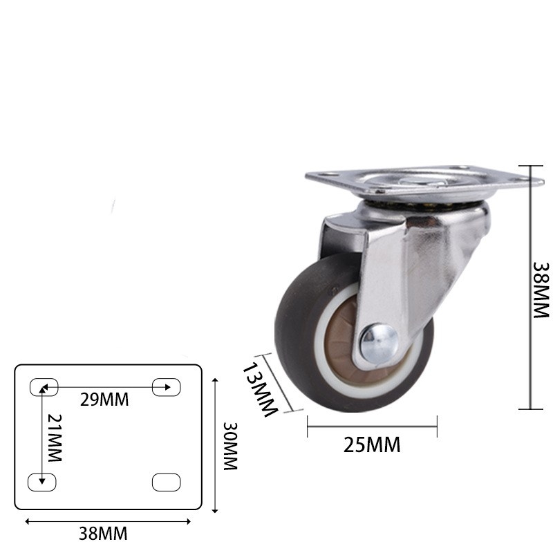 1-inch, 1.25-inch, 1.5-inch, 2-inch, 2.5-inch and 3-inch TPR Mute wheels