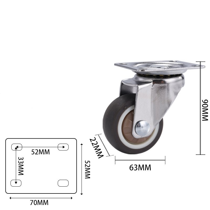 1-inch, 1.25-inch, 1.5-inch, 2-inch, 2.5-inch and 3-inch TPR Mute wheels