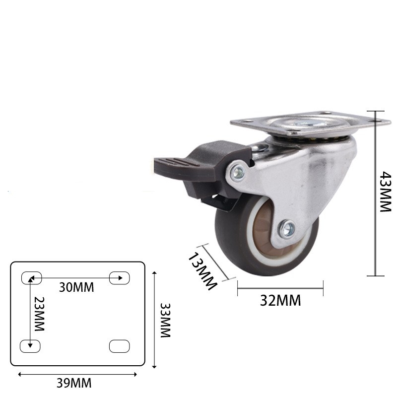 1-inch, 1.25-inch, 1.5-inch, 2-inch, 2.5-inch and 3-inch TPR Mute wheels
