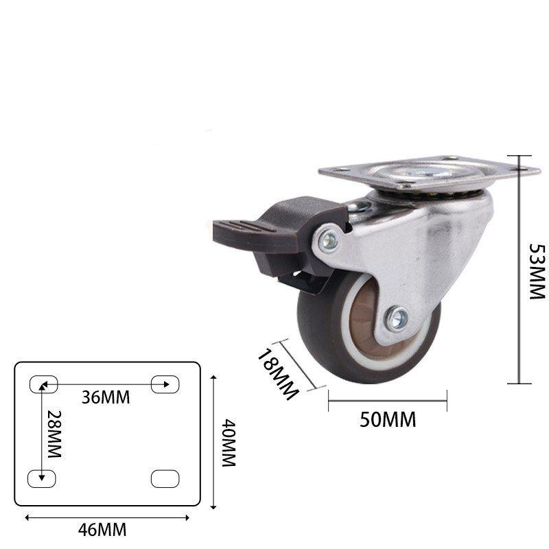 1-inch, 1.25-inch, 1.5-inch, 2-inch, 2.5-inch and 3-inch TPR Mute wheels