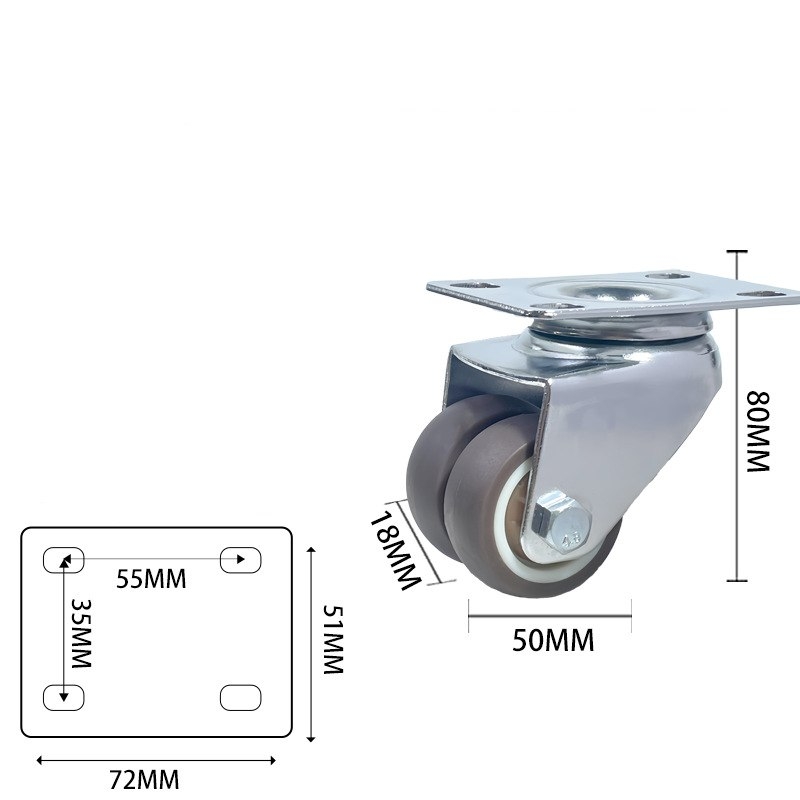 1.5-inch and 2-inch Mute TPR Wheels