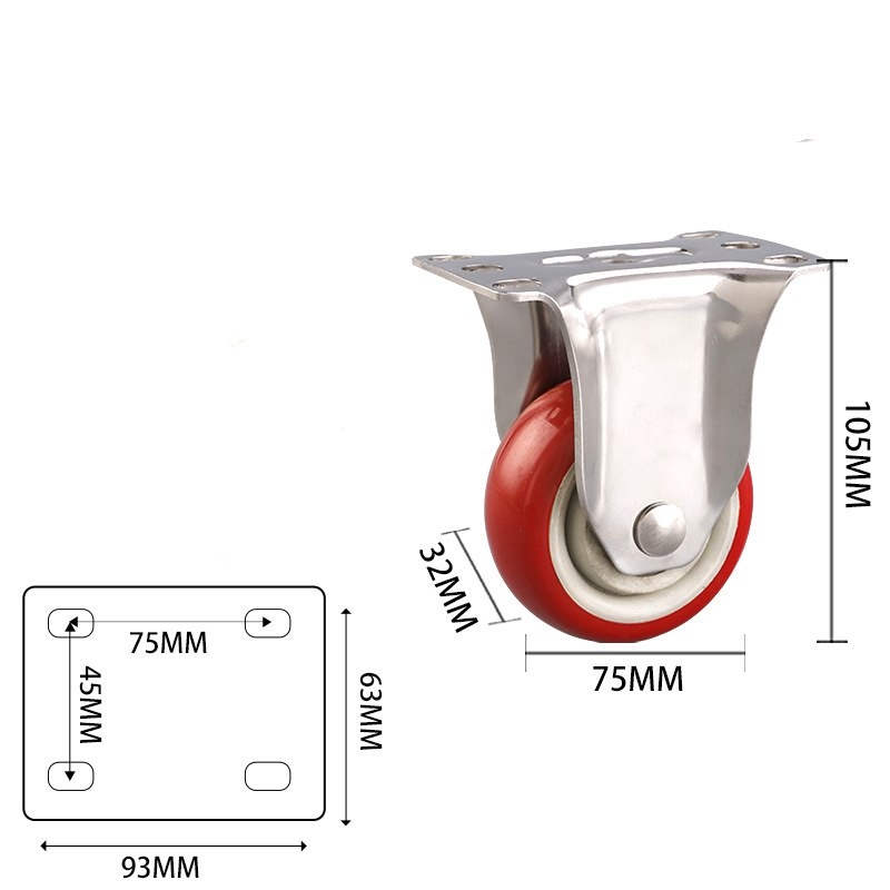 2.5-inch, 3-inch, 4-inch and 5-inch medium PVC wheels