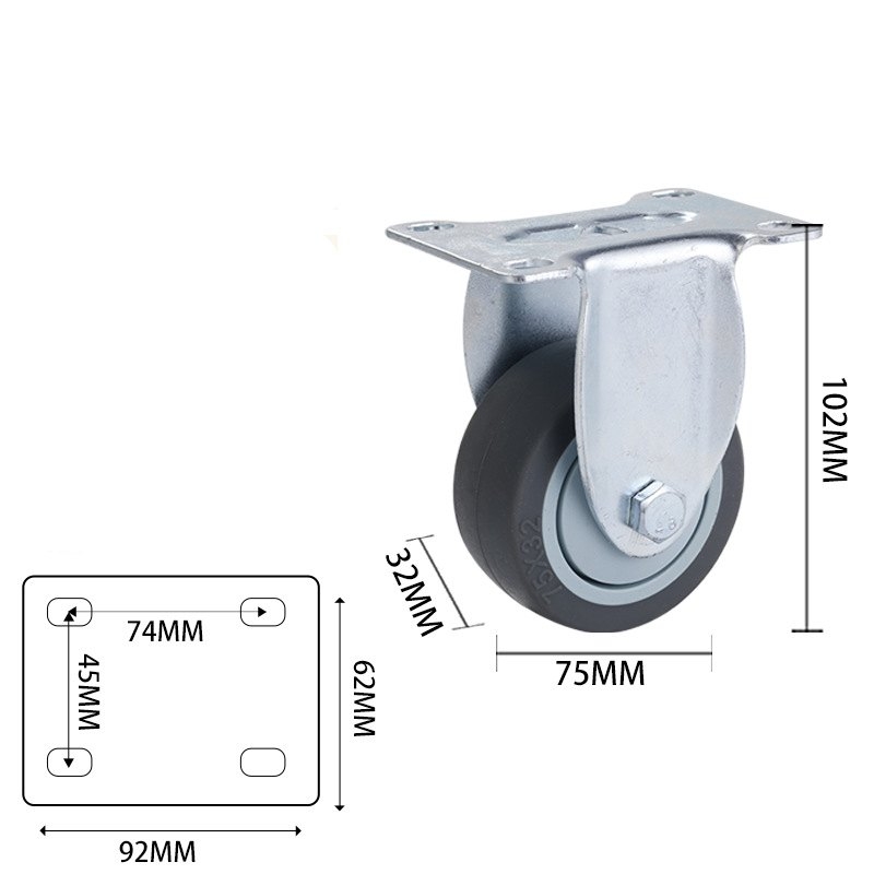 3-inch, 4-inch and 5-inch medium TPR  wheels