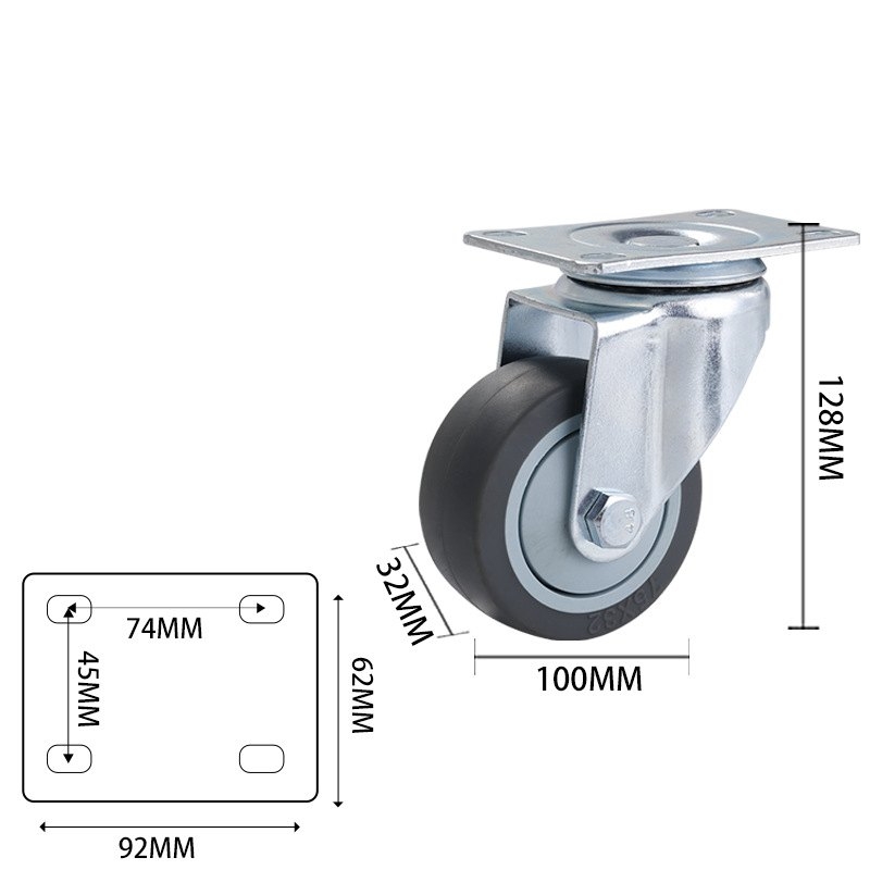 3-inch, 4-inch and 5-inch medium TPR  wheels