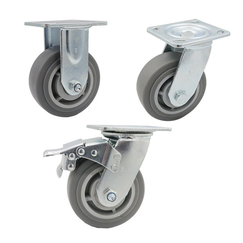 4-inch, 5-inch, 6-inch, 8-inch heavy-duty TPR casters