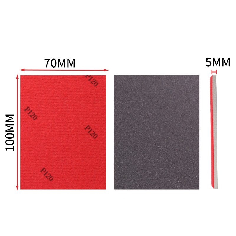 Fleece-backed sponge sandpaper