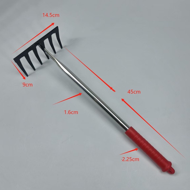 Three-toothed, four-toothed, five-toothed, six-toothed, and seven-toothed rakes