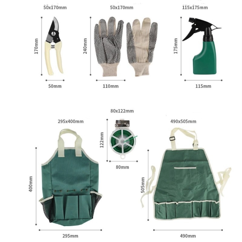 A Eleven-piece gardening tool set