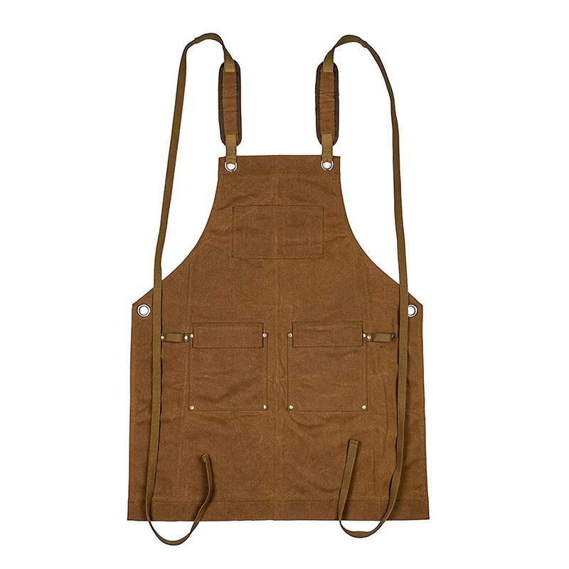 Thickened canvas apron for carpentry, electrical work, and landscaping