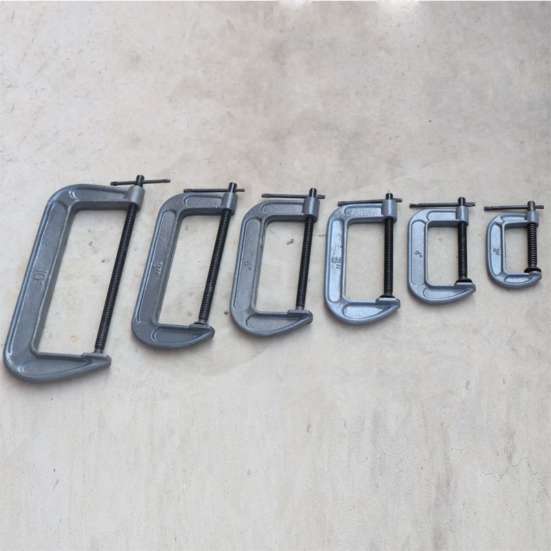 Malleable iron G-clamp woodworking clamp