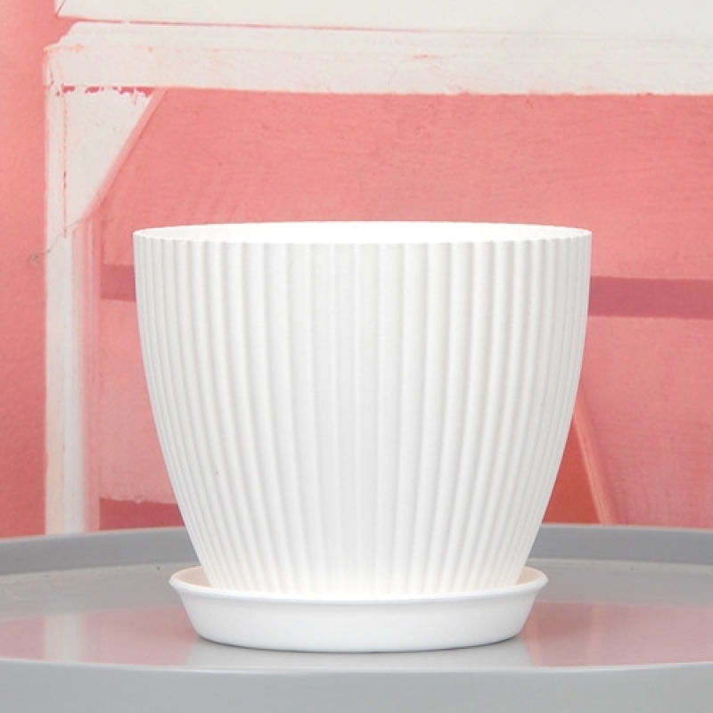 Colorful PP striped flower pot