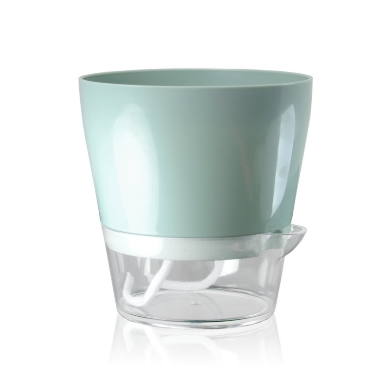 Automatic water-absorbing plastic flower pot