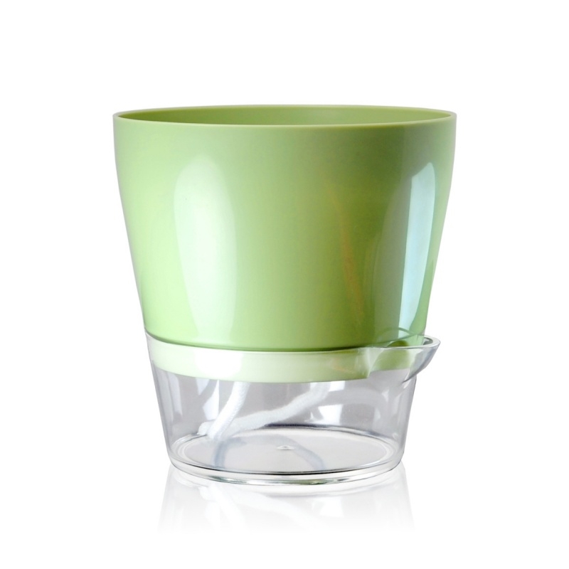 Automatic water-absorbing plastic flower pot