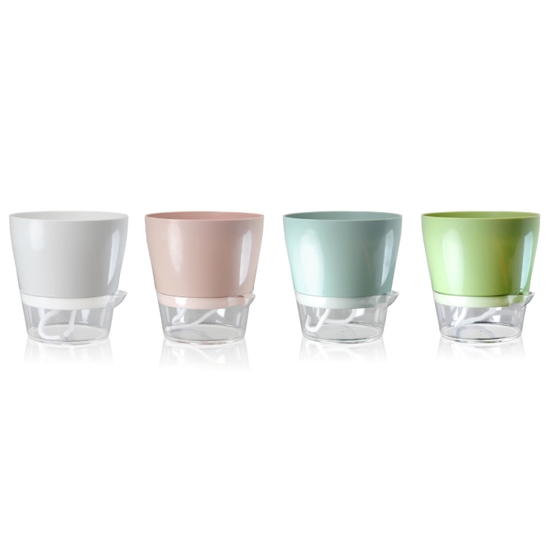 Automatic water-absorbing plastic flower pot