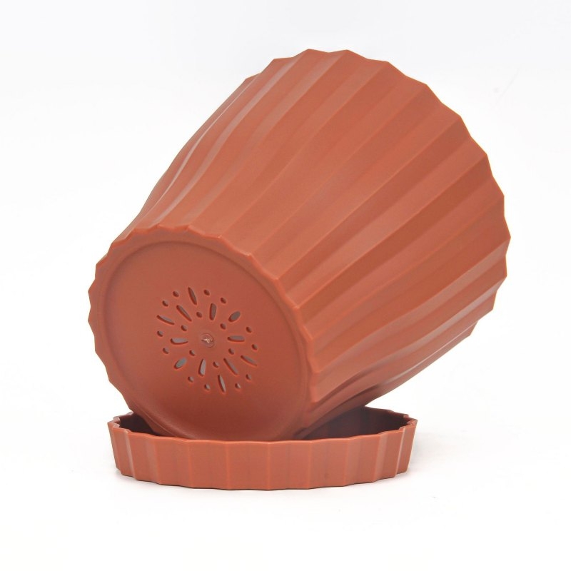 6-inch striped colored flower pot