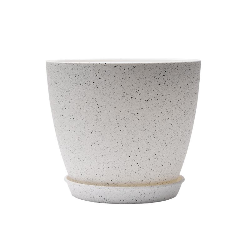 3.5 inches to 9.5 inches Frosted plastic planting pots