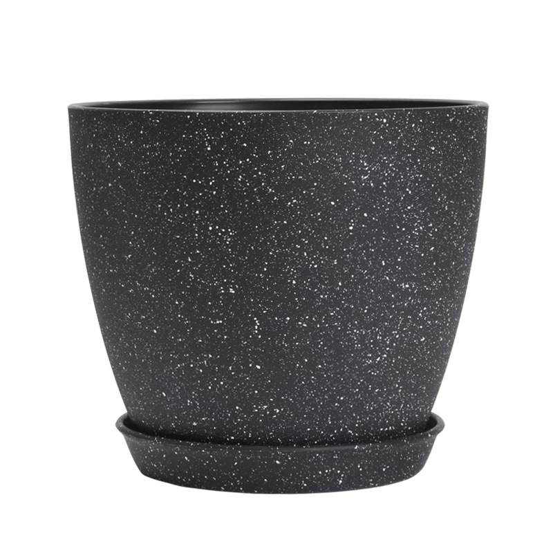 3.5 inches to 9.5 inches Frosted plastic planting pots