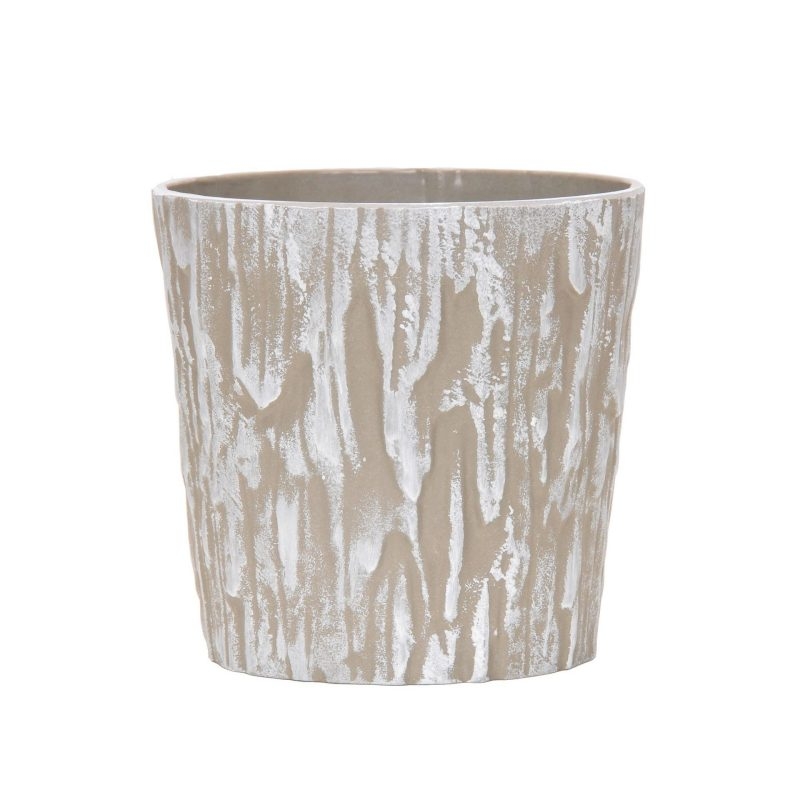 Imitation bark plastic flower pots