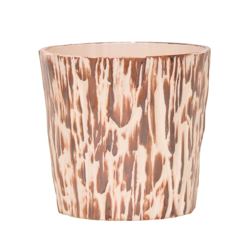 Imitation bark plastic flower pots