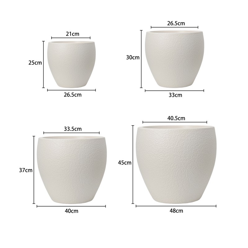 Large-diameter imitation cement plastic flower pot