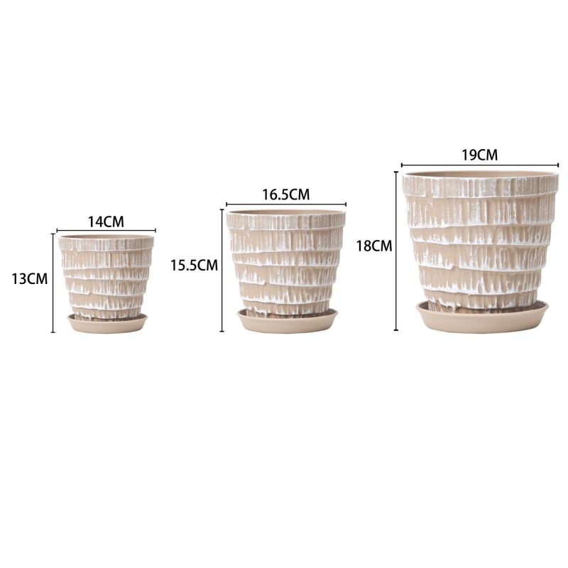 Imitation cement texture plastic flower pot