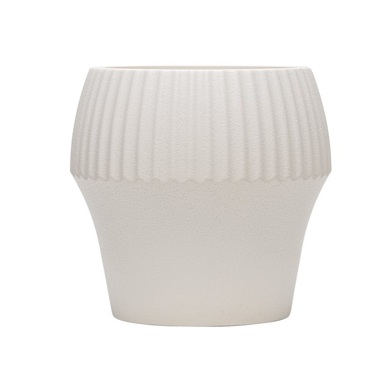 Large floor-standing plastic flower pot