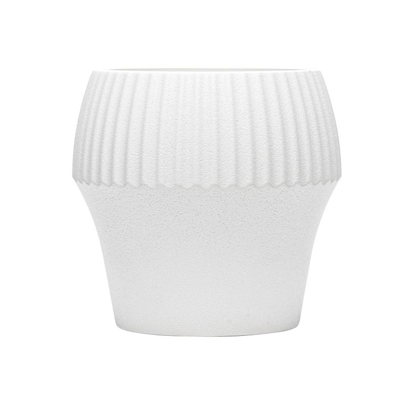 Large floor-standing plastic flower pot