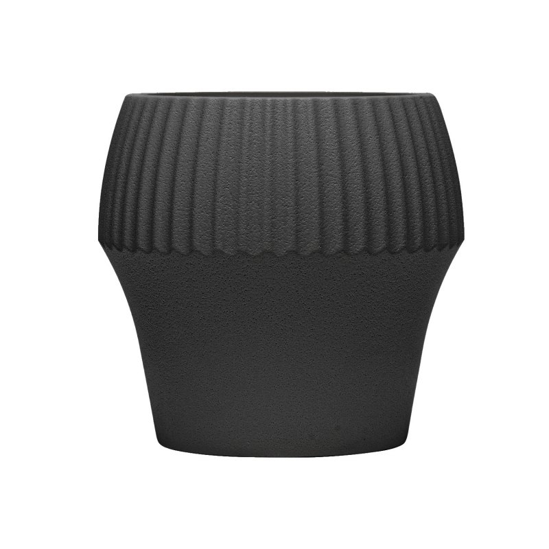 Large floor-standing plastic flower pot