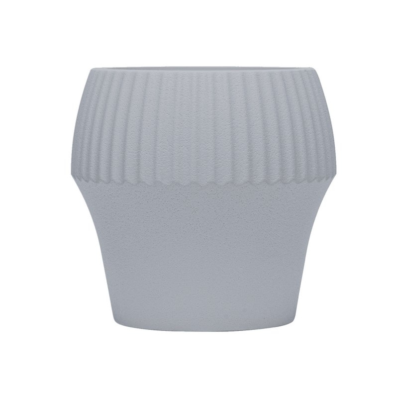 Large floor-standing plastic flower pot