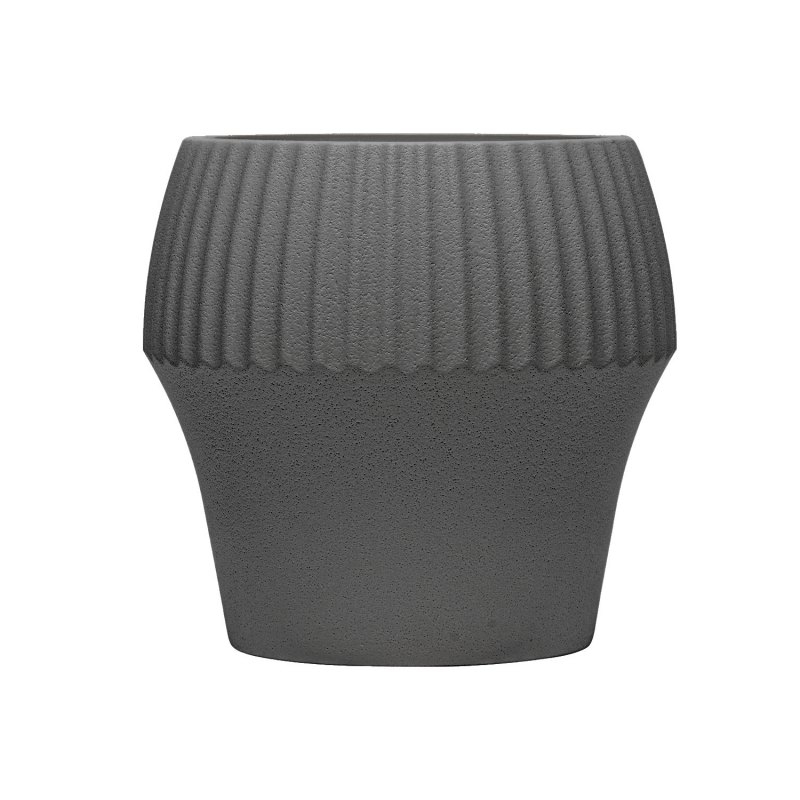 Large floor-standing plastic flower pot