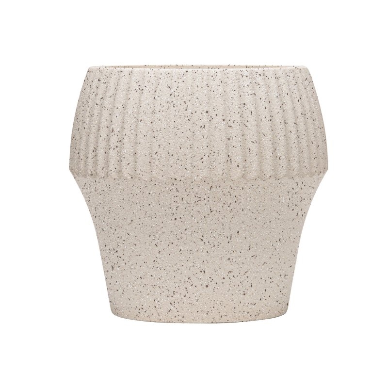 Large floor-standing plastic flower pot