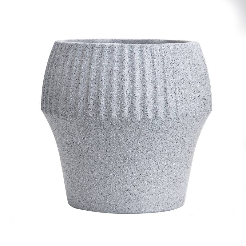 Large floor-standing plastic flower pot