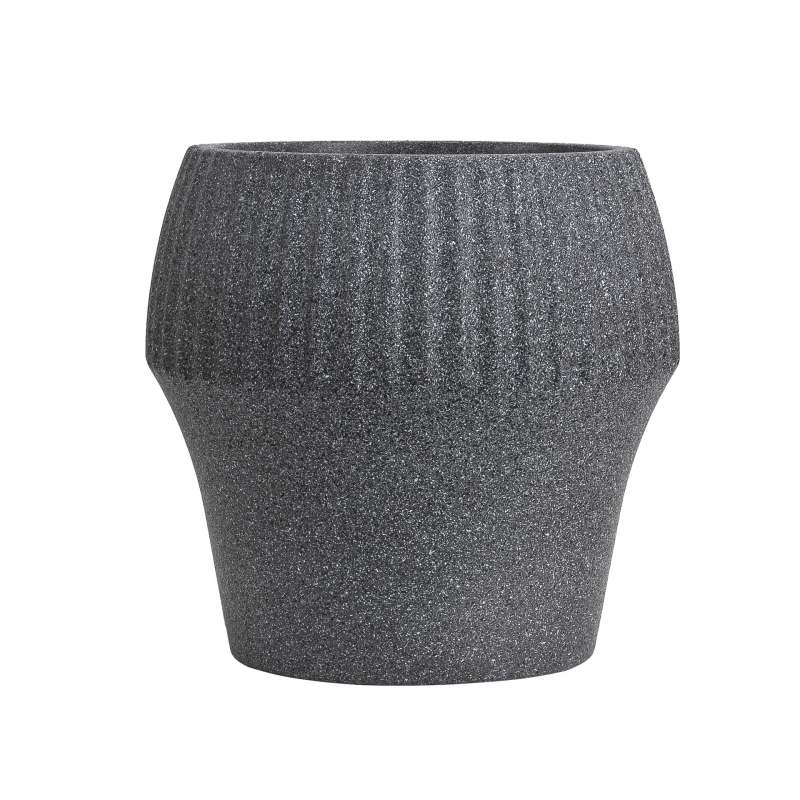 Large floor-standing plastic flower pot